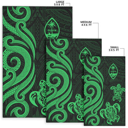 Guam Area Rug - Green Tentacle Turtle-Myprintsy