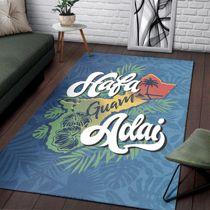 Guam Area Rug - Hafa Adai With Map-Myprintsy