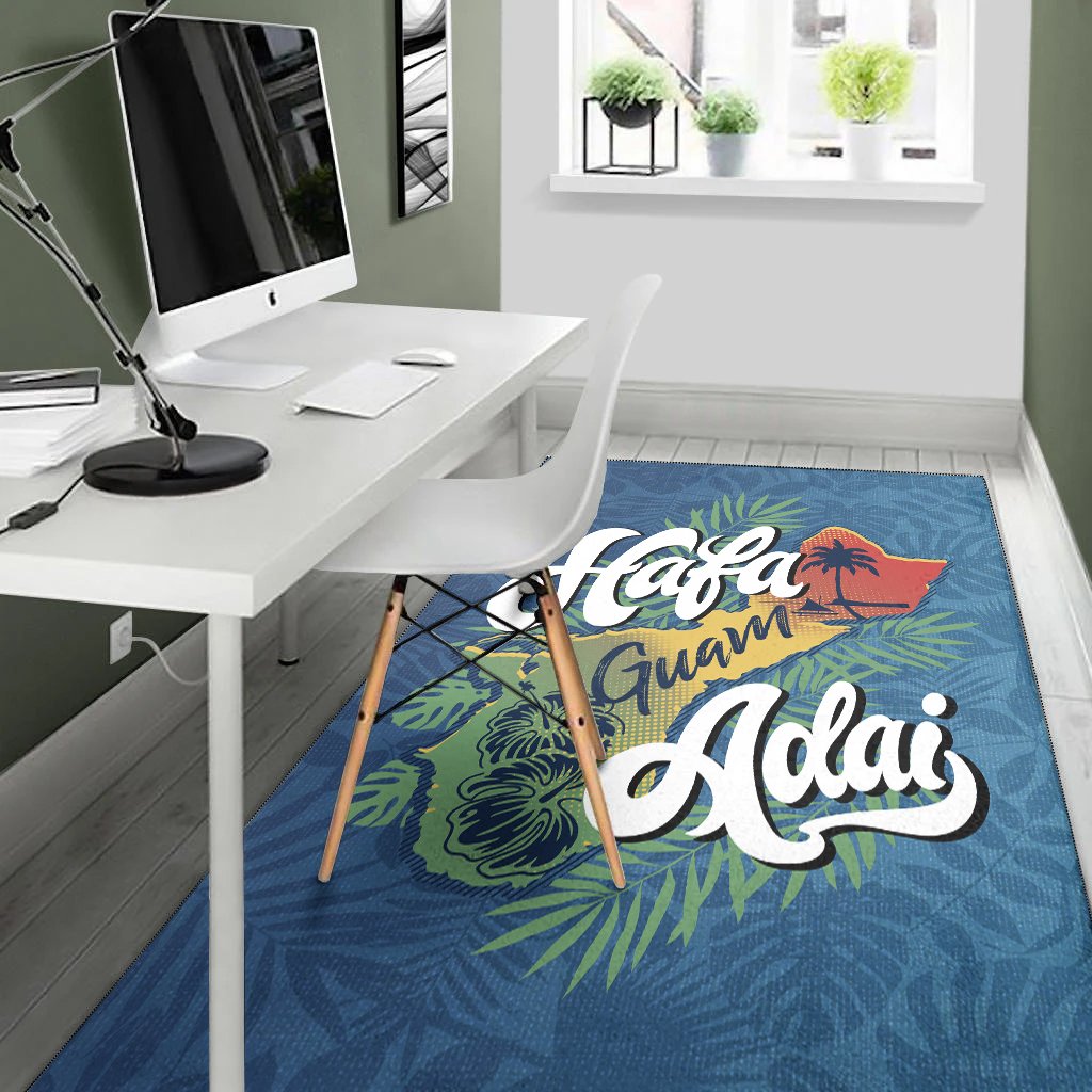 Guam Area Rug - Hafa Adai With Map-Myprintsy