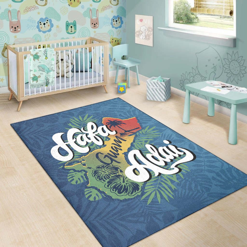 Guam Area Rug - Hafa Adai With Map-Myprintsy