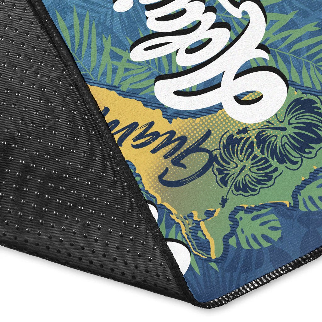 Guam Area Rug - Hafa Adai With Map-Myprintsy