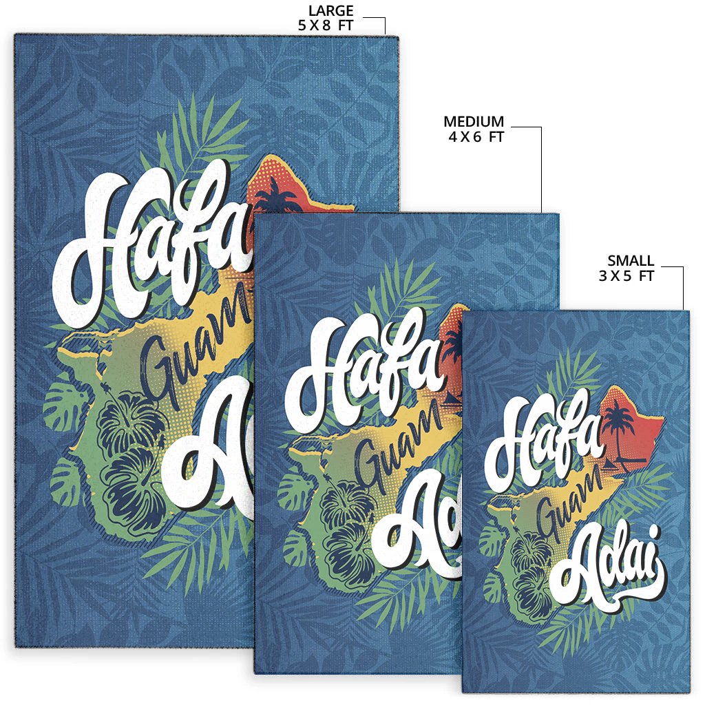 Guam Area Rug - Hafa Adai With Map-Myprintsy