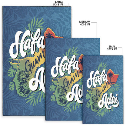 Guam Area Rug - Hafa Adai With Map-Myprintsy