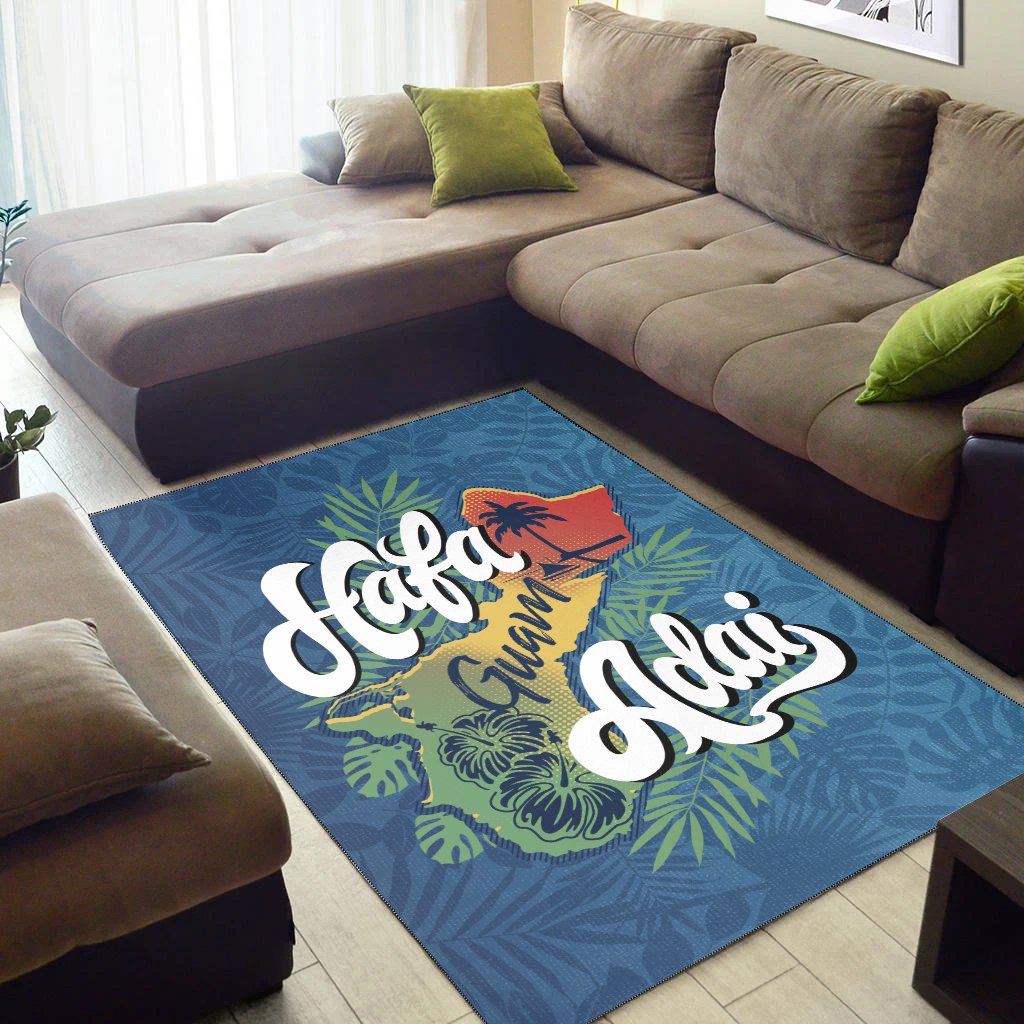 Guam Area Rug - Hafa Adai With Map-Myprintsy