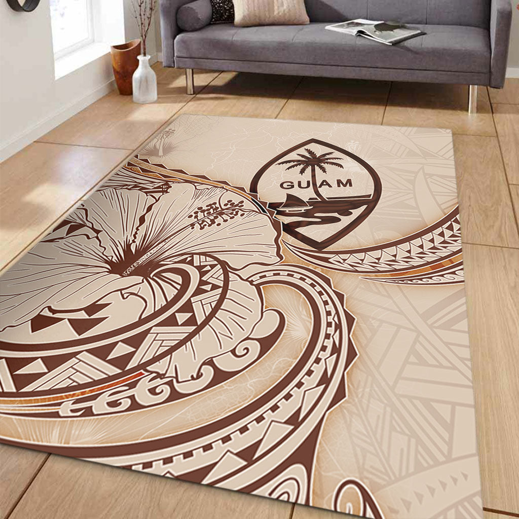 Guam Area Rug Hibiscus Flower Vintage Style-Myprintsy