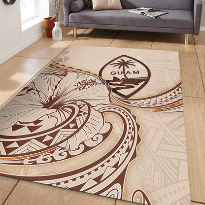 Guam Area Rug Hibiscus Flower Vintage Style-Myprintsy