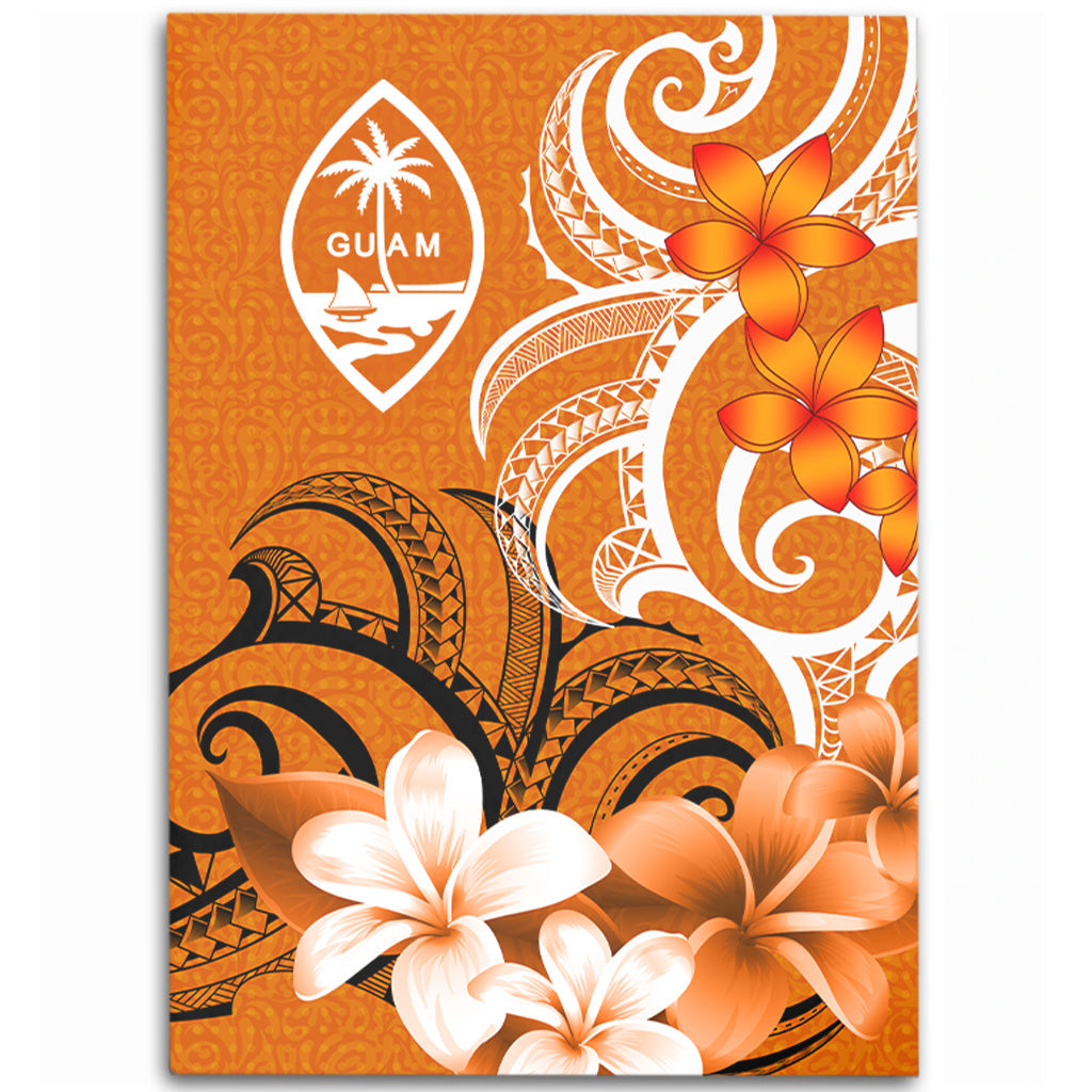 Guam Area Rug Polynesian Floral Spirit Orange-Myprintsy
