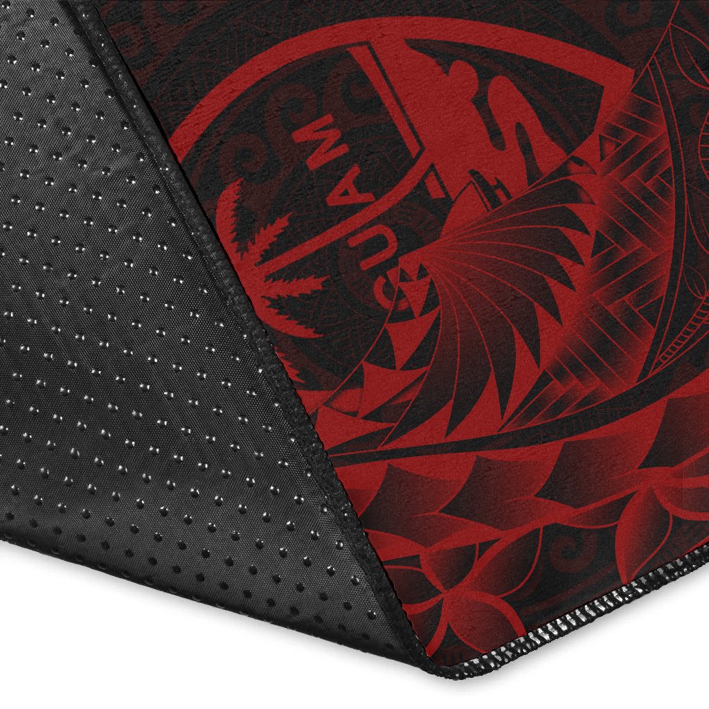 Guam Area Rug - Polynesian Pattern Style Red Color-Myprintsy