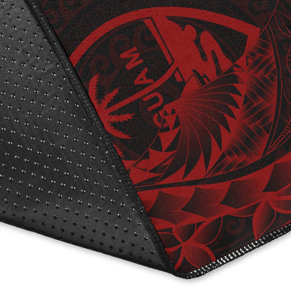 Guam Area Rug - Polynesian Pattern Style Red Color-Myprintsy