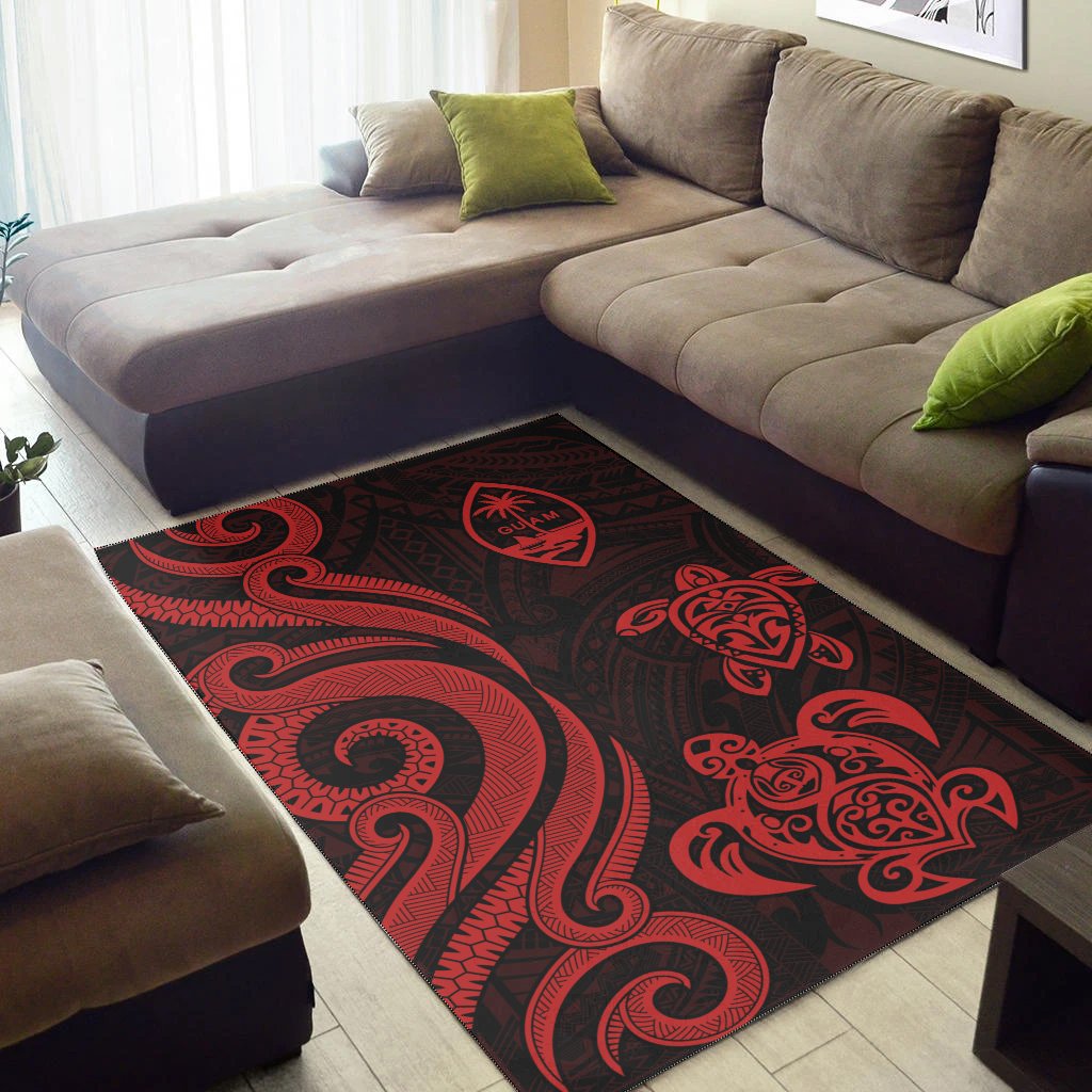 Guam Area Rug - Red Tentacle Turtle-Myprintsy