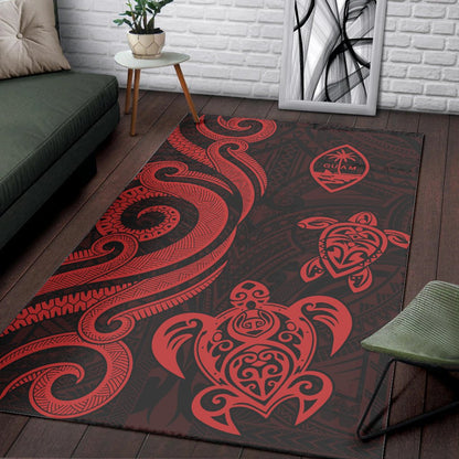 Guam Area Rug - Red Tentacle Turtle-Myprintsy