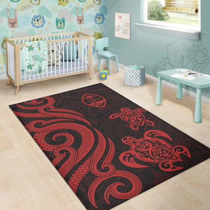 Guam Area Rug - Red Tentacle Turtle-Myprintsy
