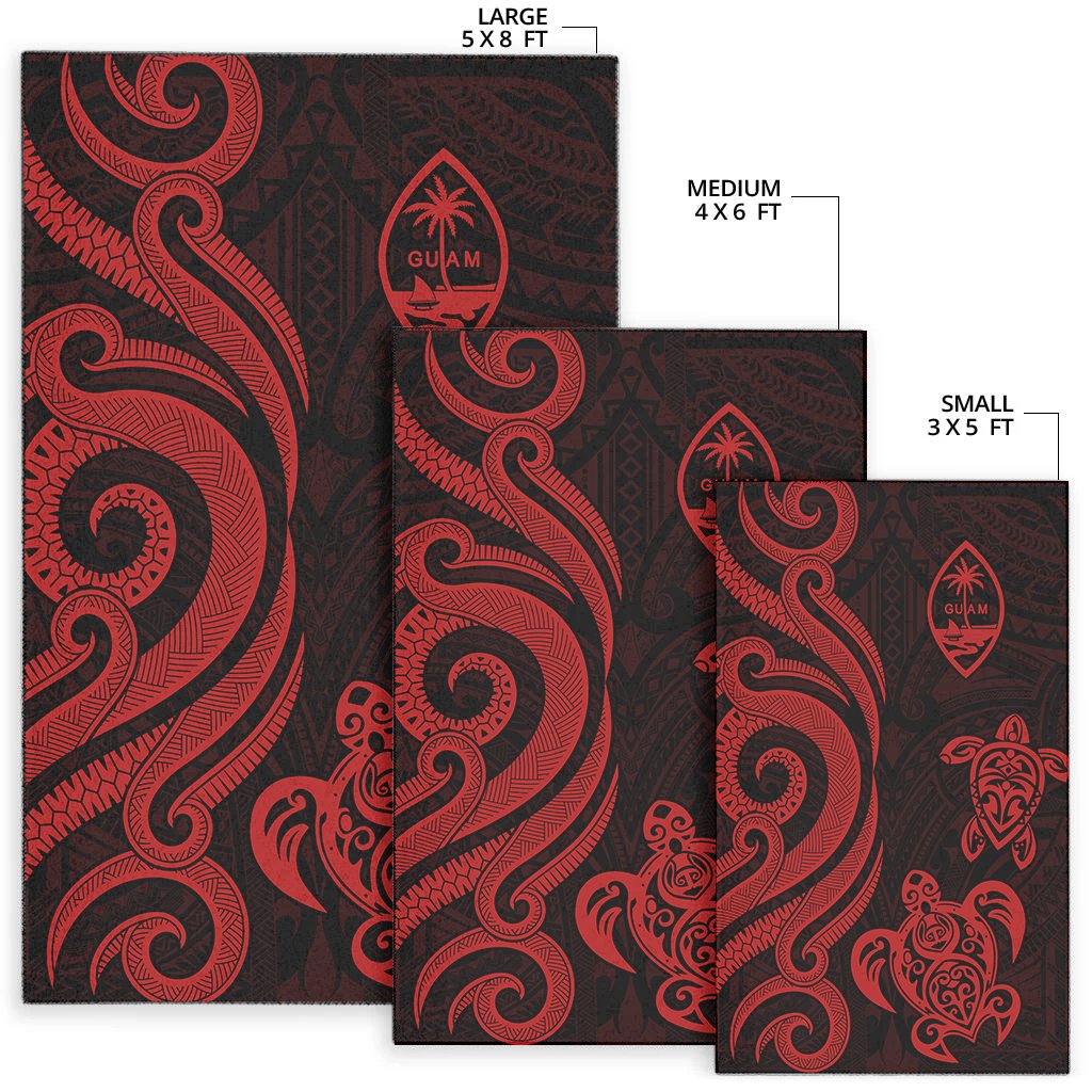 Guam Area Rug - Red Tentacle Turtle-Myprintsy