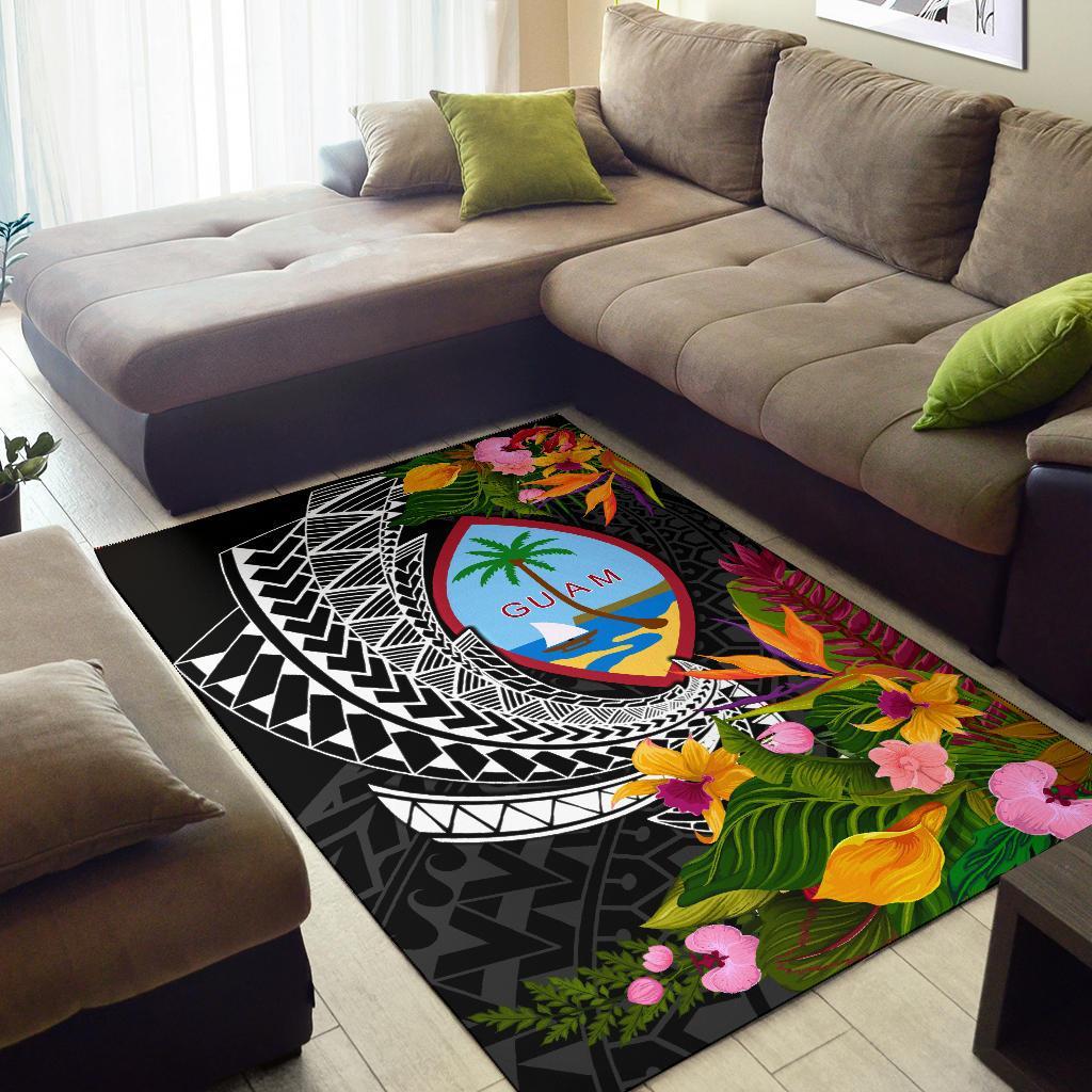 Guam Area Rug - Seal Spiral Polynesian Patterns-Myprintsy