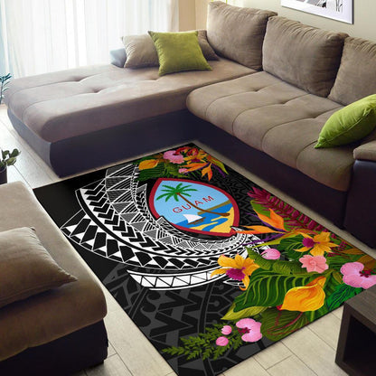Guam Area Rug - Seal Spiral Polynesian Patterns-Myprintsy