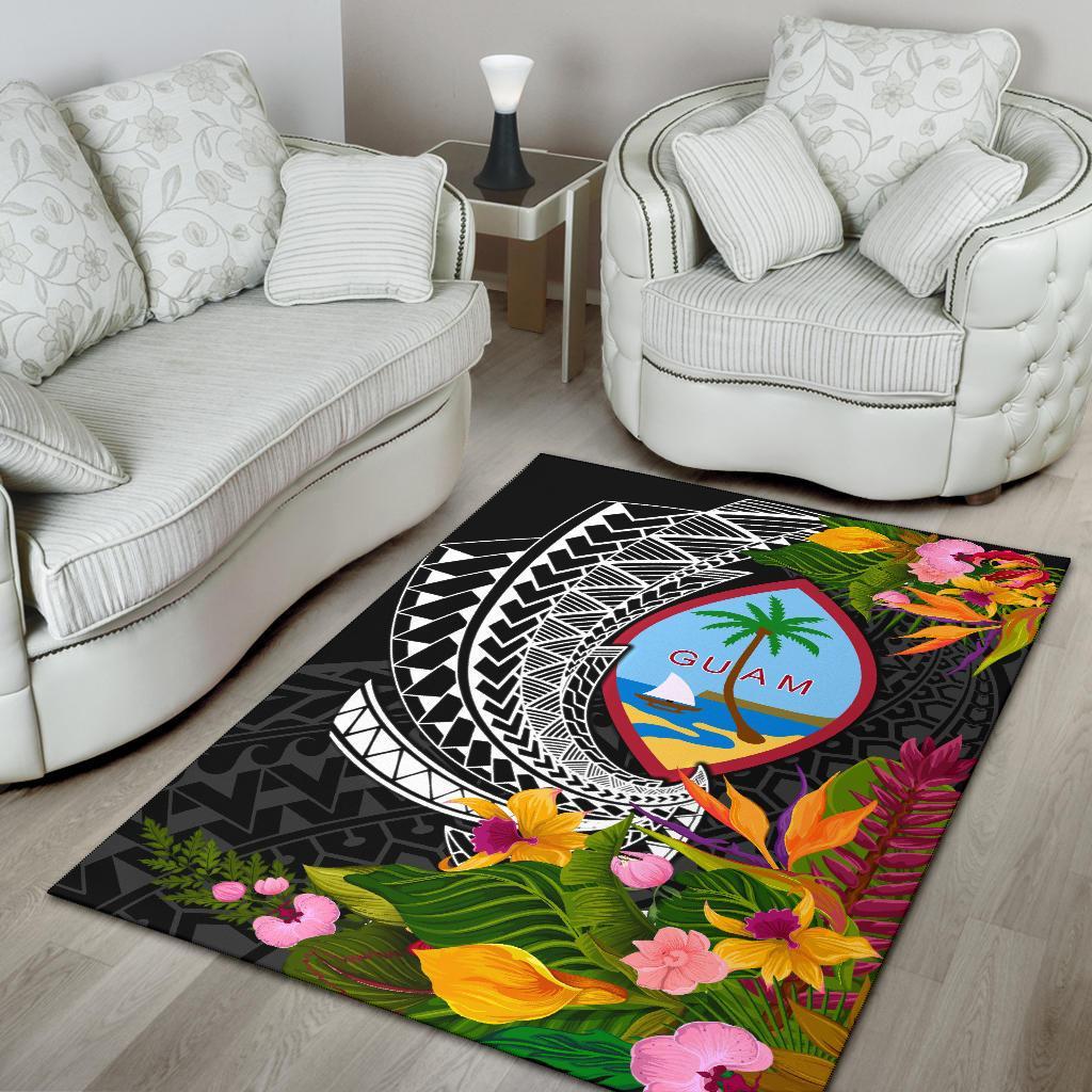 Guam Area Rug - Seal Spiral Polynesian Patterns-Myprintsy