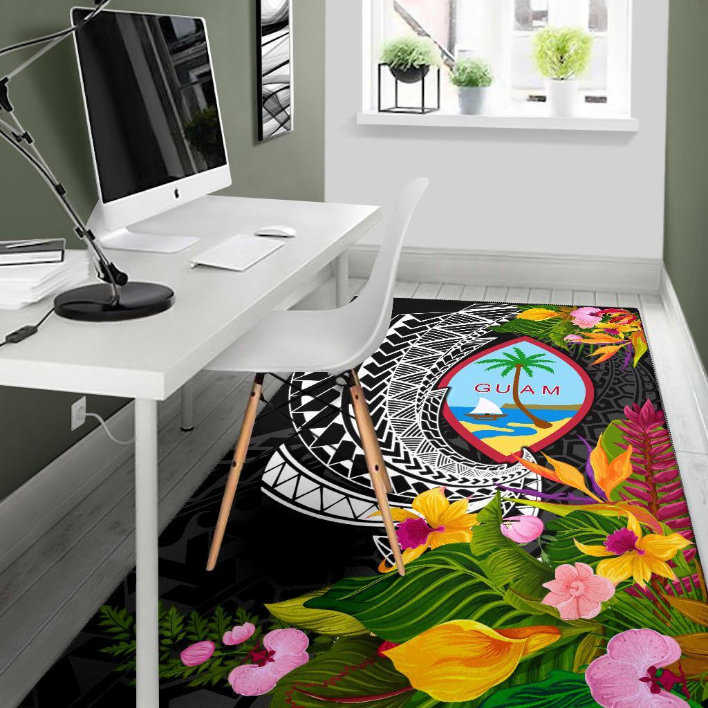 Guam Area Rug - Seal Spiral Polynesian Patterns-Myprintsy