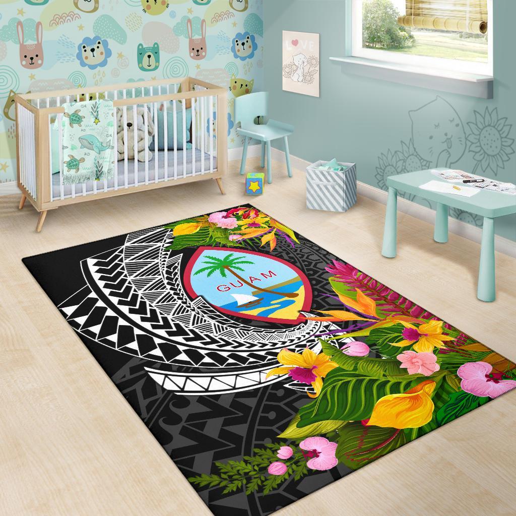 Guam Area Rug - Seal Spiral Polynesian Patterns-Myprintsy