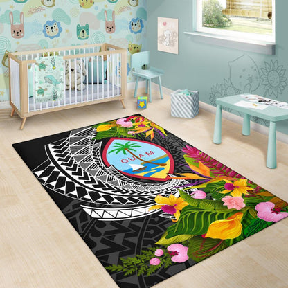 Guam Area Rug - Seal Spiral Polynesian Patterns-Myprintsy