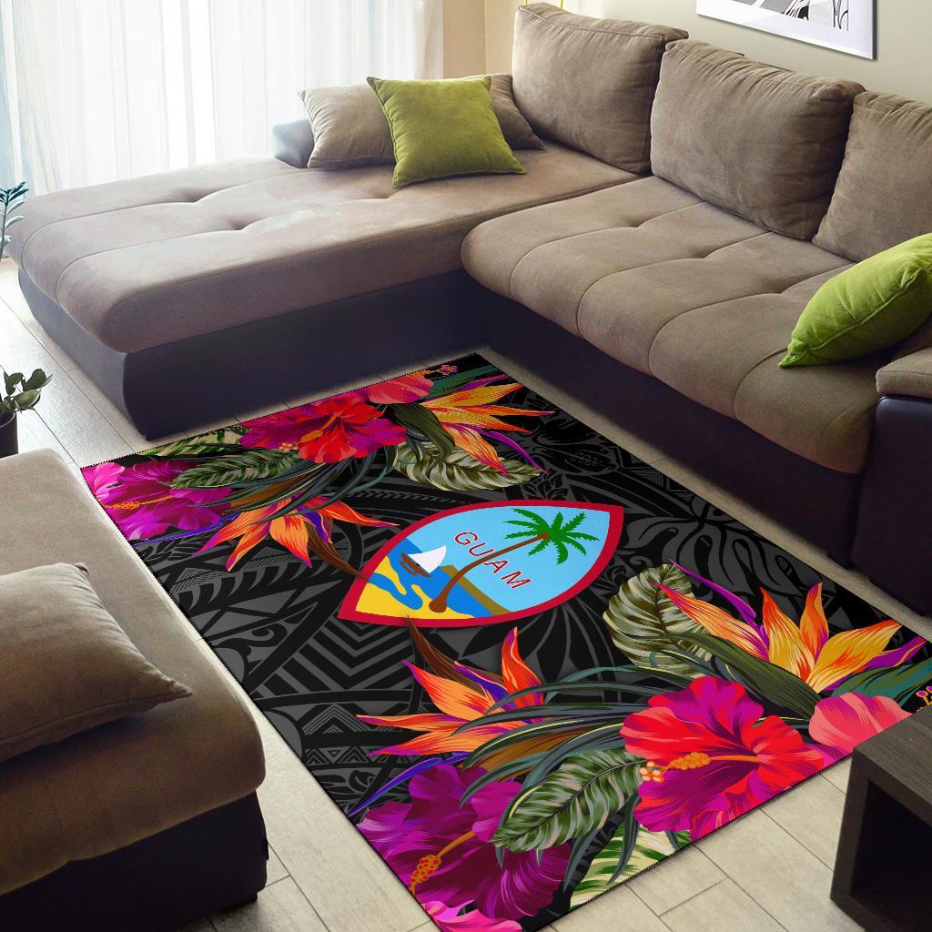 Guam Area Rugs Hibiscus Polynesian Pattern-Myprintsy