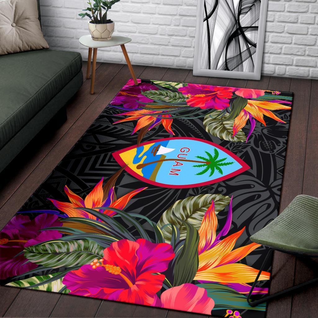 Guam Area Rugs Hibiscus Polynesian Pattern-Myprintsy