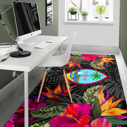 Guam Area Rugs Hibiscus Polynesian Pattern-Myprintsy