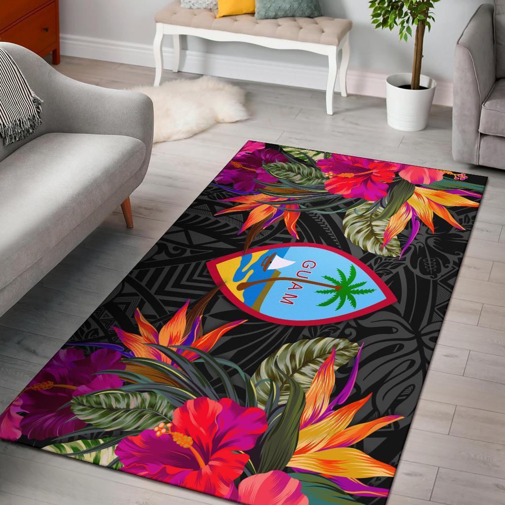 Guam Area Rugs Hibiscus Polynesian Pattern-Myprintsy