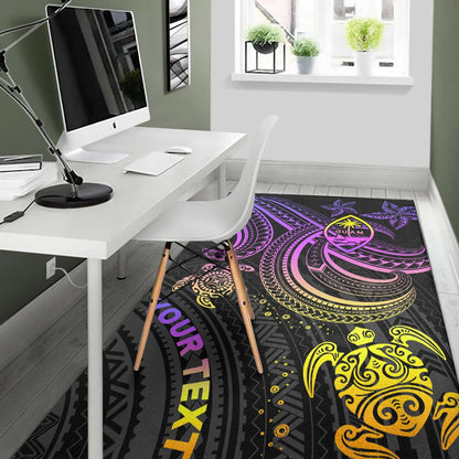 Guam Custom Personalised Area Rug - Pink Turtle-Myprintsy