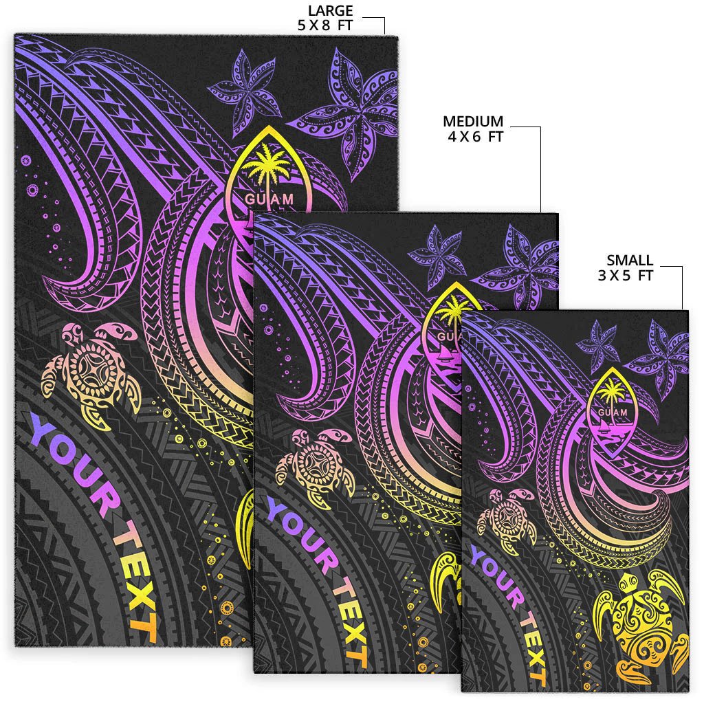 Guam Custom Personalised Area Rug - Pink Turtle-Myprintsy