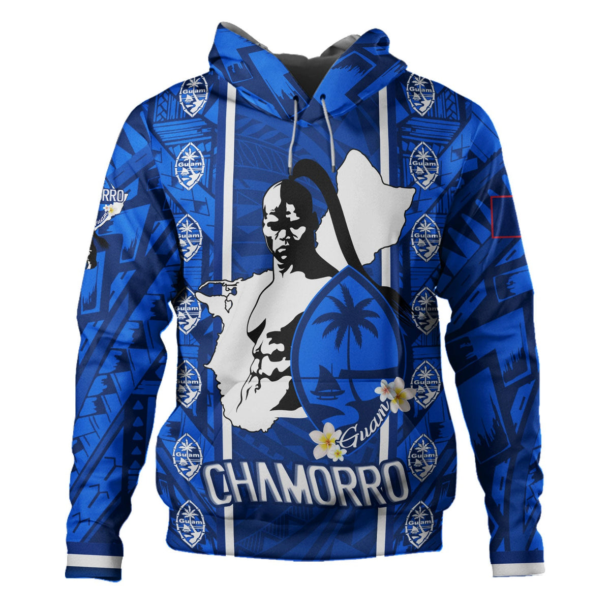 Guam Custom Personalised Hoodie Chamorro Warrior Traditional Tribal Patterns-Myprintsy