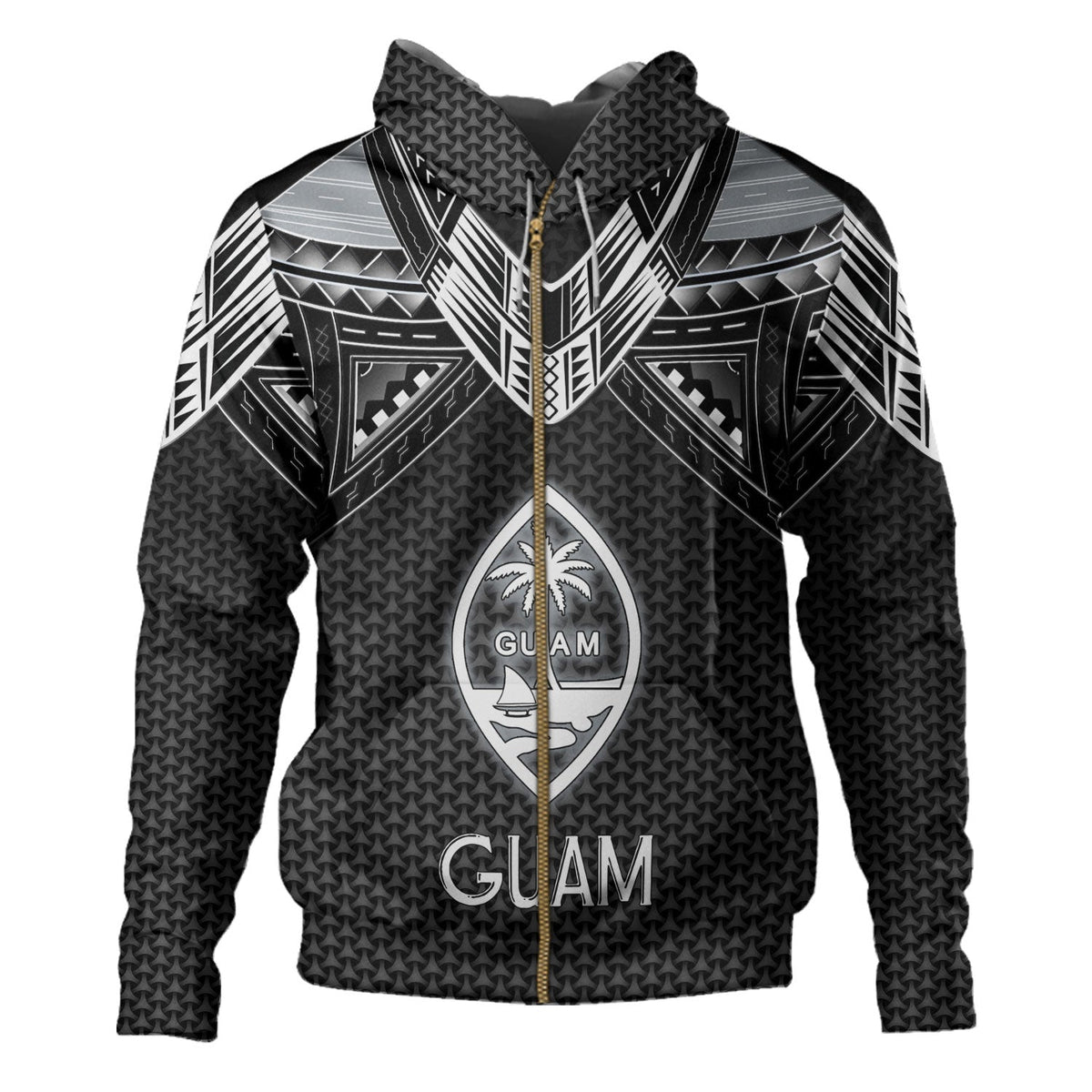 Guam Custom Personalised Hoodie Polynesian Tribal Tattoo-Myprintsy