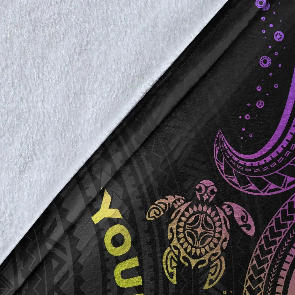 Guam Custom Personalised Premium Blanket- Pink Turtle-Myprintsy