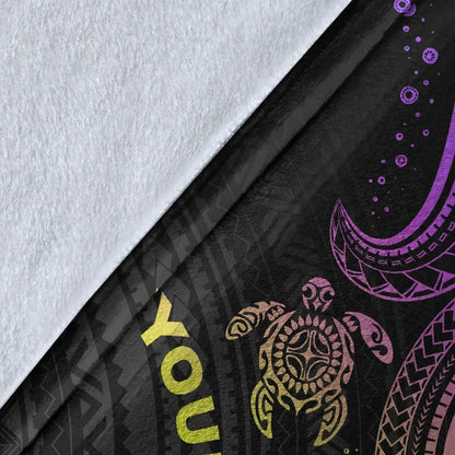 Guam Custom Personalised Premium Blanket- Pink Turtle-Myprintsy
