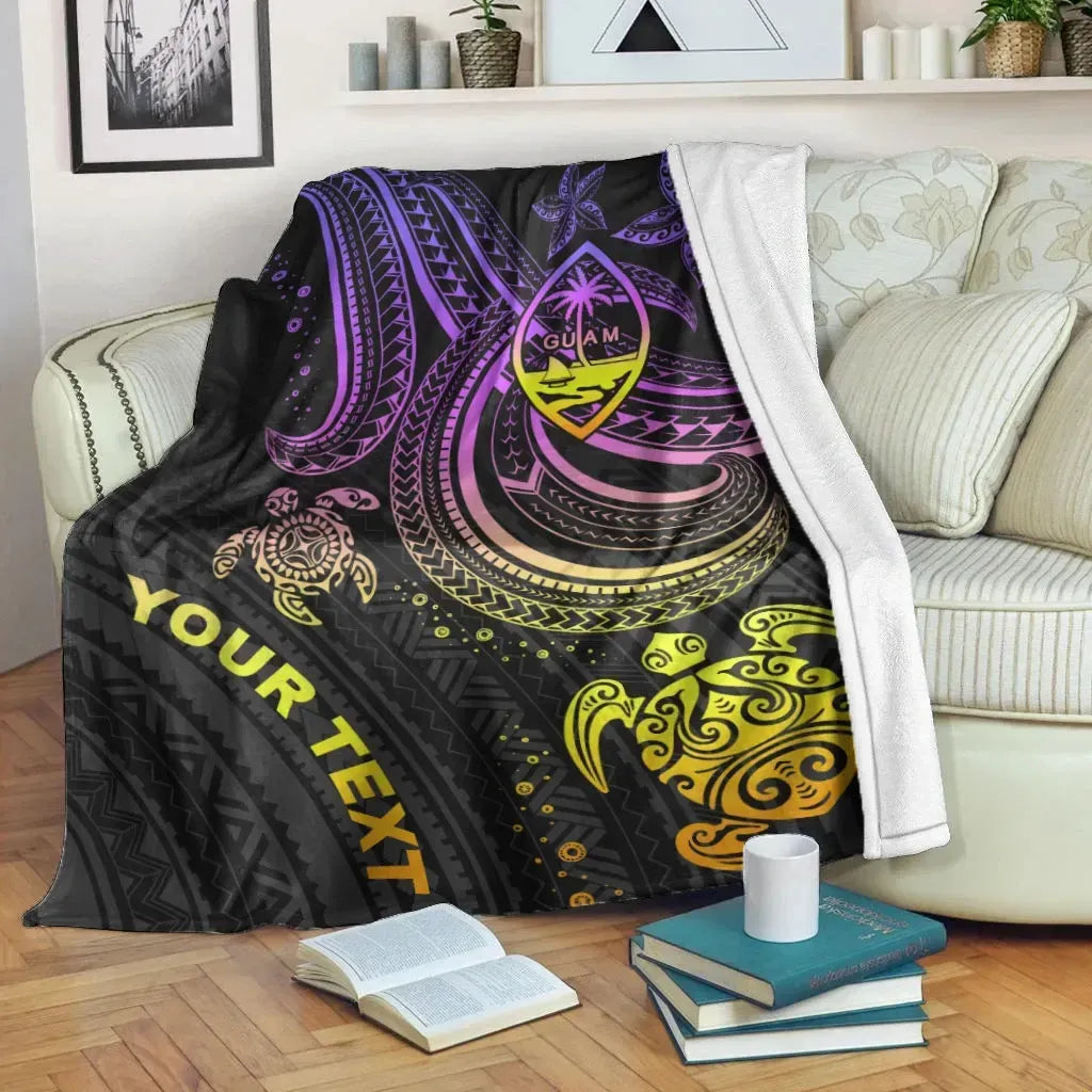 Guam Custom Personalised Premium Blanket- Pink Turtle-Myprintsy