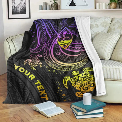 Guam Custom Personalised Premium Blanket- Pink Turtle-Myprintsy