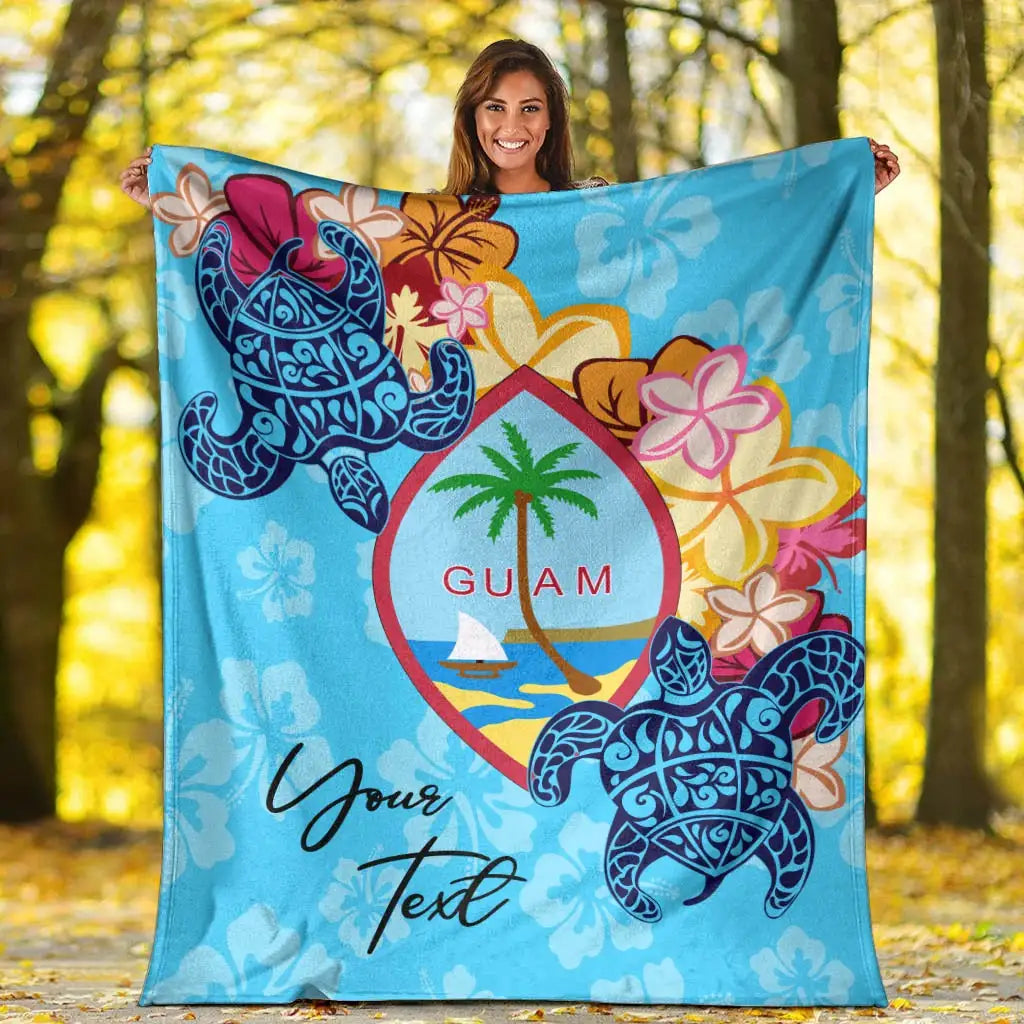 Guam Custom Personalised Premium Blanket - Tropical Style-Myprintsy