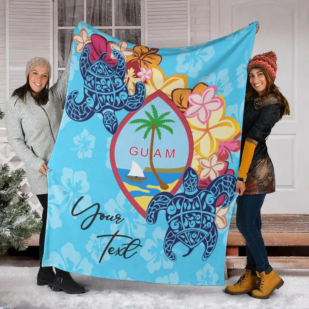 Guam Custom Personalised Premium Blanket - Tropical Style-Myprintsy