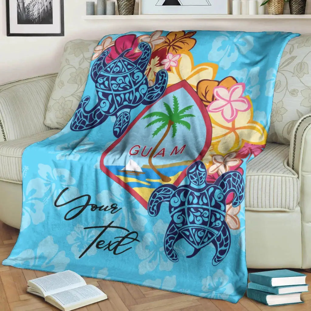 Guam Custom Personalised Premium Blanket - Tropical Style-Myprintsy