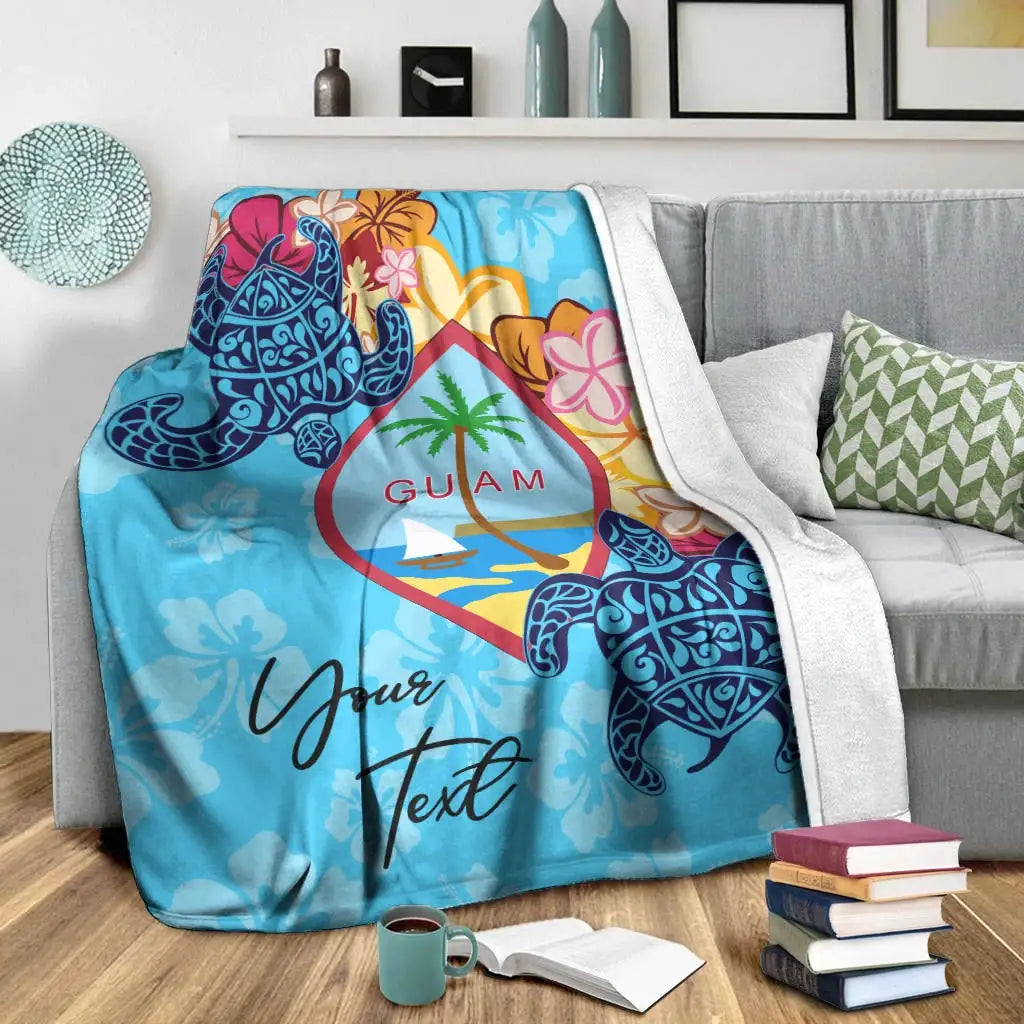 Guam Custom Personalised Premium Blanket - Tropical Style-Myprintsy