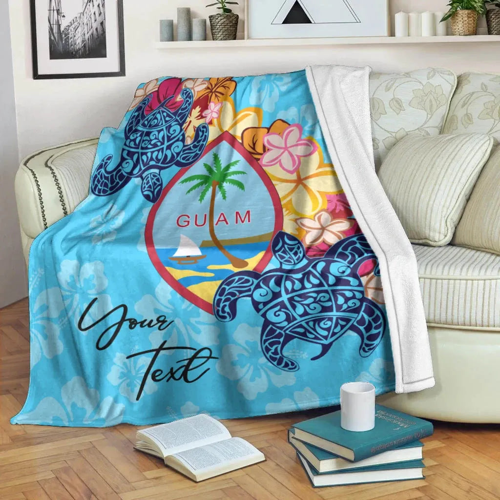 Guam Custom Personalised Premium Blanket - Tropical Style-Myprintsy