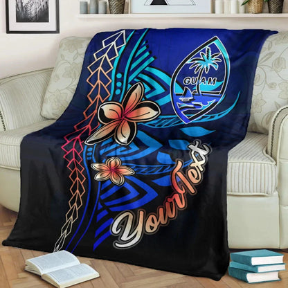 Guam Custom Personalised Premium Blanket - Vintage Tribal Mountain-Myprintsy