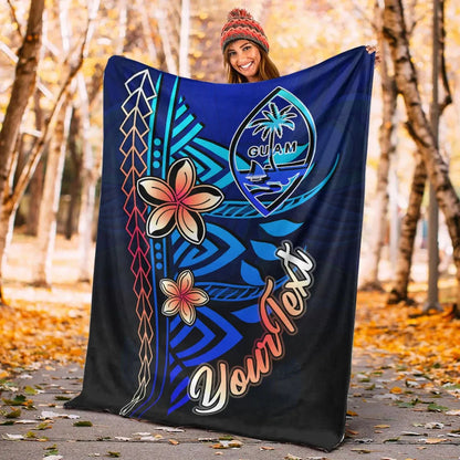 Guam Custom Personalised Premium Blanket - Vintage Tribal Mountain-Myprintsy