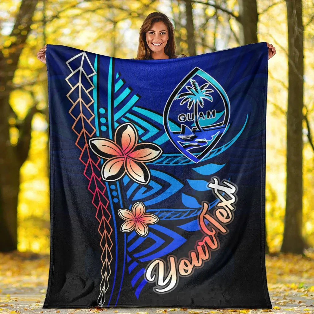 Guam Custom Personalised Premium Blanket - Vintage Tribal Mountain-Myprintsy