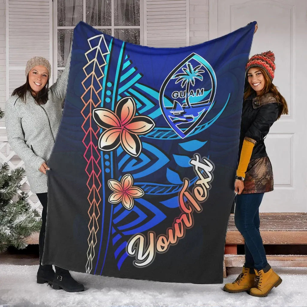 Guam Custom Personalised Premium Blanket - Vintage Tribal Mountain-Myprintsy