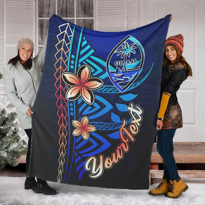 Guam Custom Personalised Premium Blanket - Vintage Tribal Mountain-Myprintsy