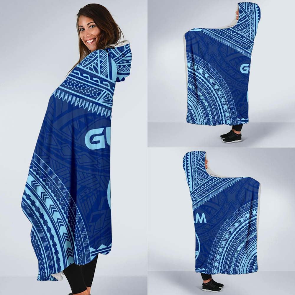 Guam Flag Polynesian Chief Hooded Blanket-Myprintsy