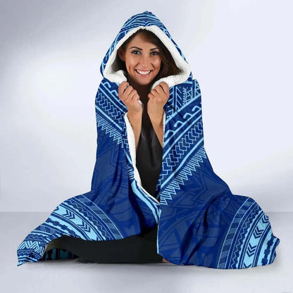Guam Flag Polynesian Chief Hooded Blanket-Myprintsy