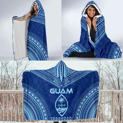 Guam Flag Polynesian Chief Hooded Blanket-Myprintsy