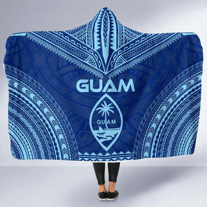 Guam Flag Polynesian Chief Hooded Blanket-Myprintsy
