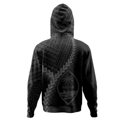 Guam Hoodie Coat Of Arm Polynesian Tattoo Style-Myprintsy